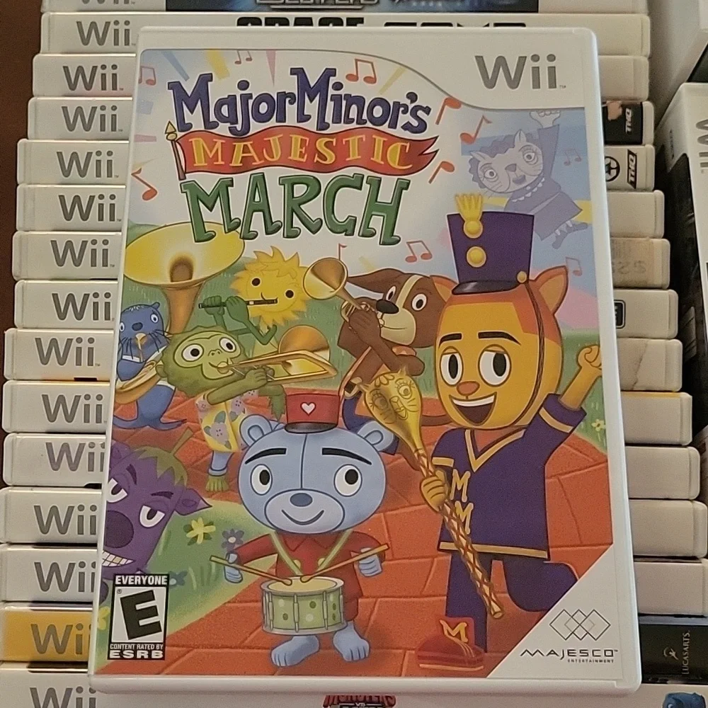 Major Minor’s Majestic March Wii Game No Visable Stratches Original Case & Paper